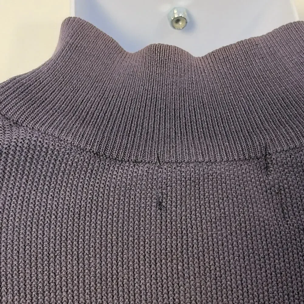 Lyle & Scott Navy Cotton Knit 1/4 Zip Mock Neck Sweater Vest Men's M